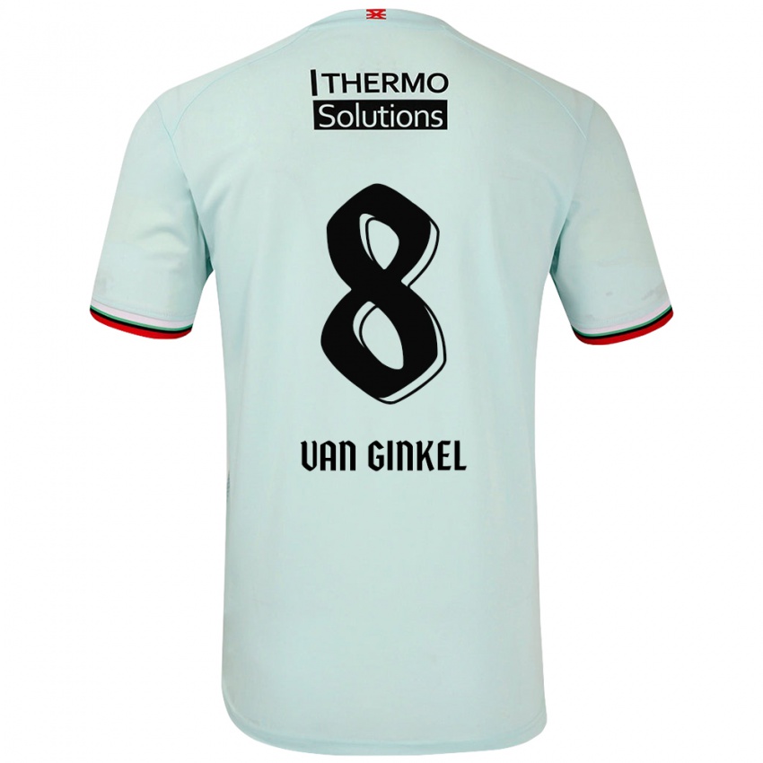 Niño Camiseta Danique Van Ginkel #8 Verde Claro 2ª Equipación 2024/25 La Camisa