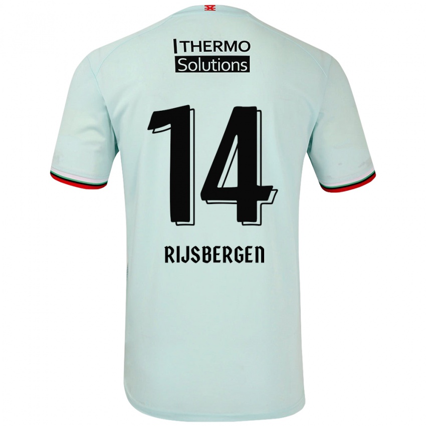 Niño Camiseta Liz Rijsbergen #14 Verde Claro 2ª Equipación 2024/25 La Camisa