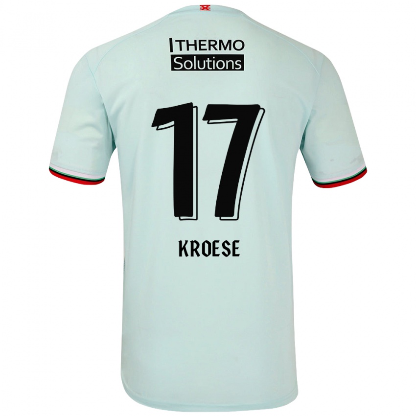 Niño Camiseta Fieke Kroese #17 Verde Claro 2ª Equipación 2024/25 La Camisa