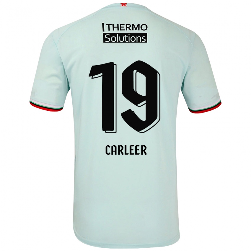 Niño Camiseta Lieske Carleer #19 Verde Claro 2ª Equipación 2024/25 La Camisa