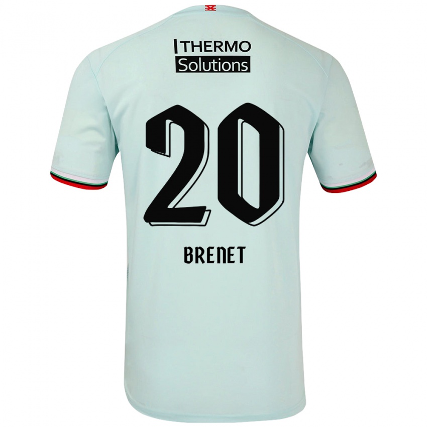 Niño Camiseta Joshua Brenet #20 Verde Claro 2ª Equipación 2024/25 La Camisa