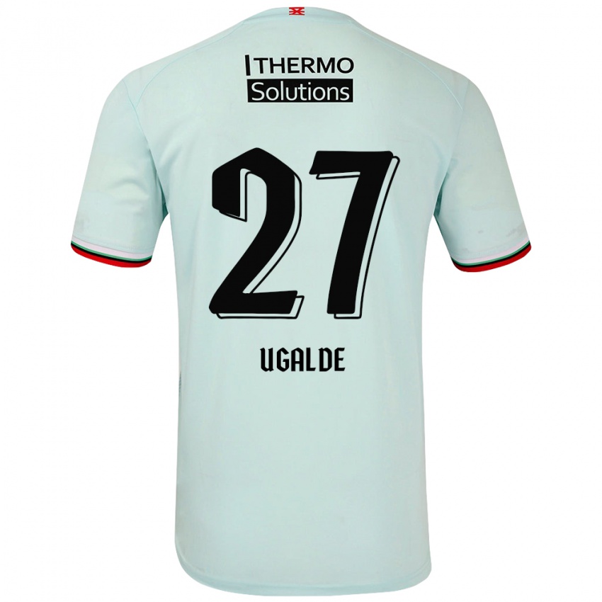 Niño Camiseta Manfred Ugalde #27 Verde Claro 2ª Equipación 2024/25 La Camisa