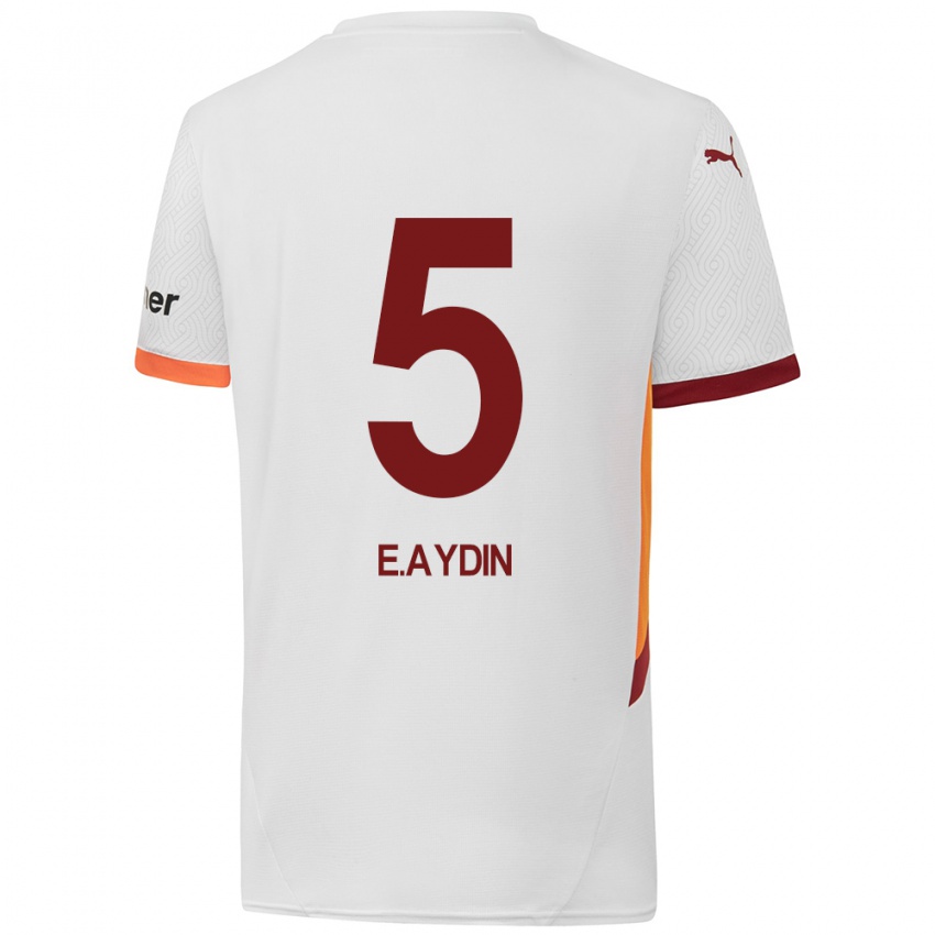 Niño Camiseta Eyüp Aydin #5 Blanco Amarillo Rojo 2ª Equipación 2024/25 La Camisa