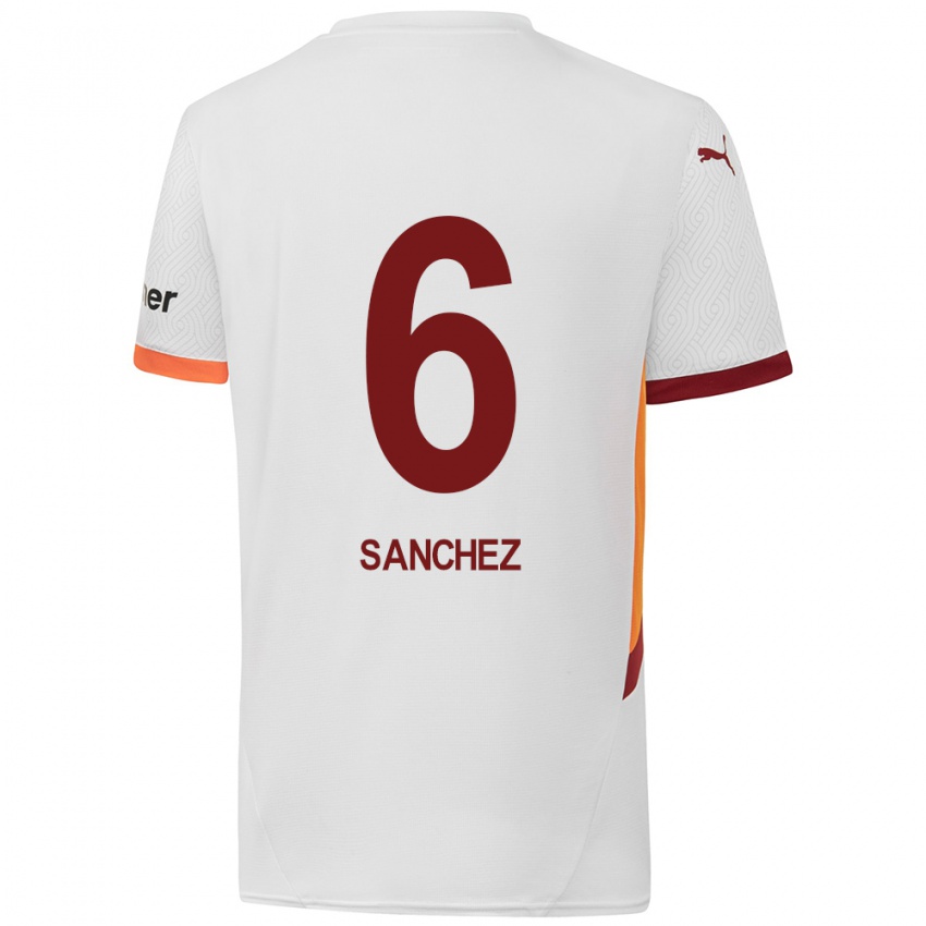 Niño Camiseta Davinson Sánchez #6 Blanco Amarillo Rojo 2ª Equipación 2024/25 La Camisa