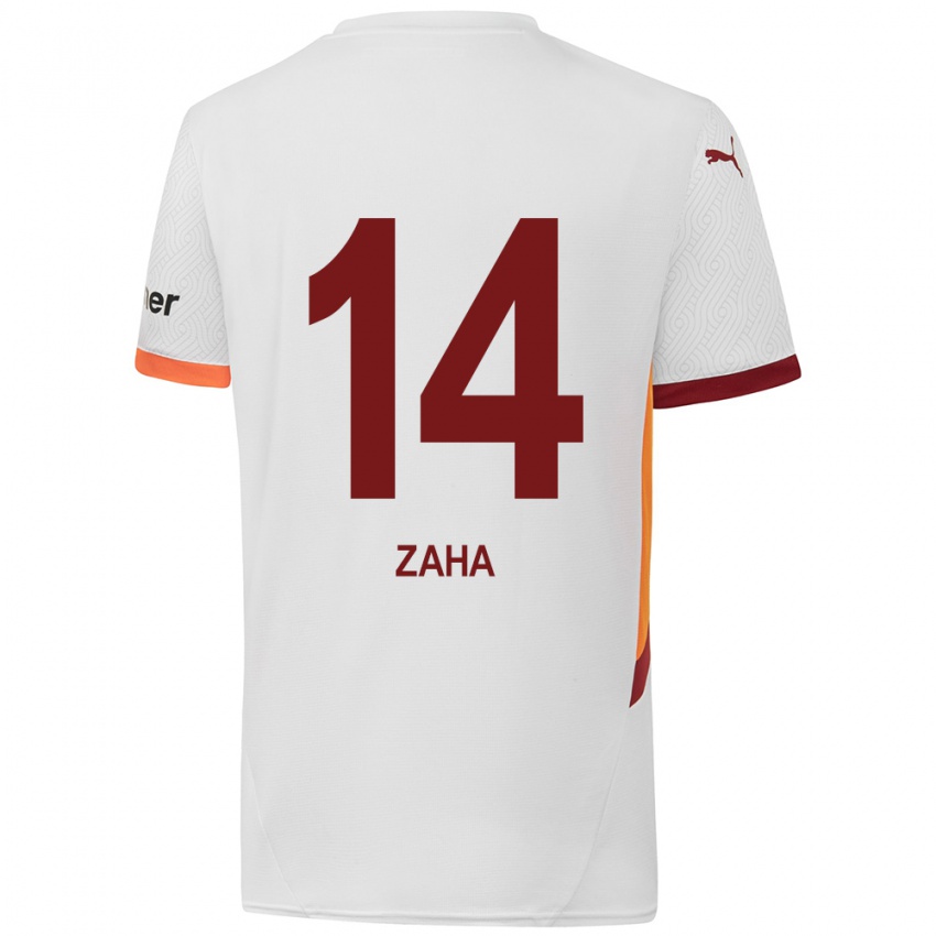 Niño Camiseta Wilfried Zaha #14 Blanco Amarillo Rojo 2ª Equipación 2024/25 La Camisa