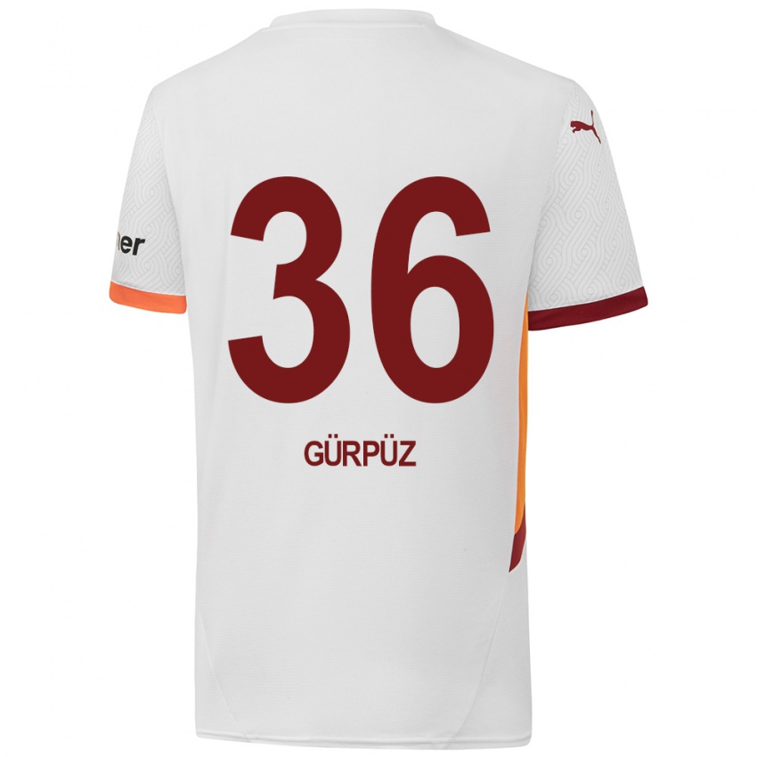 Niño Camiseta Gökdeniz Gürpüz #36 Blanco Amarillo Rojo 2ª Equipación 2024/25 La Camisa