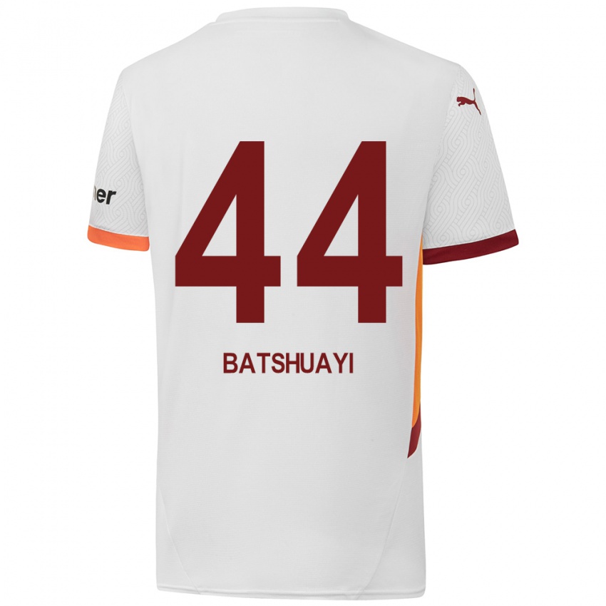 Niño Camiseta Michy Batshuayi #44 Blanco Amarillo Rojo 2ª Equipación 2024/25 La Camisa