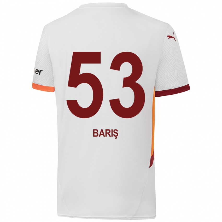 Niño Camiseta Barış Alper Yılmaz #53 Blanco Amarillo Rojo 2ª Equipación 2024/25 La Camisa