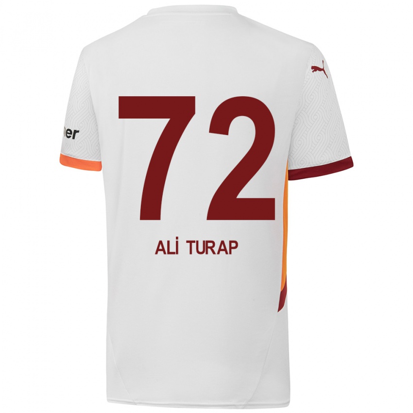 Niño Camiseta Ali Turap Bülbül #72 Blanco Amarillo Rojo 2ª Equipación 2024/25 La Camisa