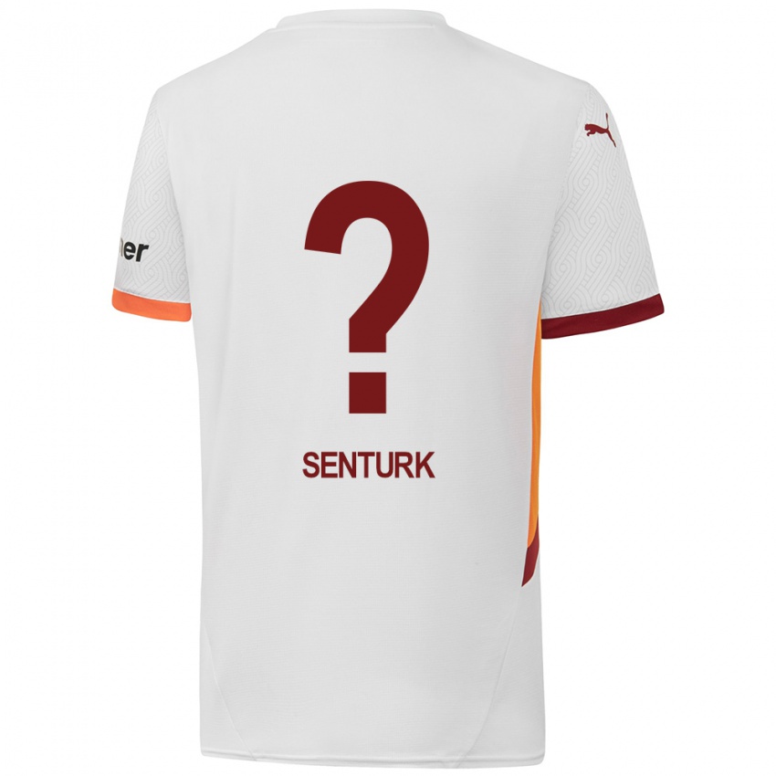 Niño Camiseta Haktan Sentürk #0 Blanco Amarillo Rojo 2ª Equipación 2024/25 La Camisa