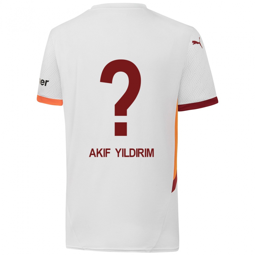 Niño Camiseta Mehmet Akif Yıldırım #0 Blanco Amarillo Rojo 2ª Equipación 2024/25 La Camisa