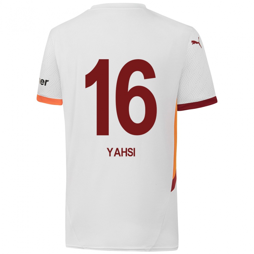 Niño Camiseta Ismail Yahsi #16 Blanco Amarillo Rojo 2ª Equipación 2024/25 La Camisa