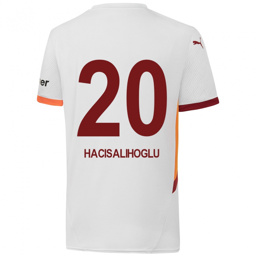 Niño Camiseta Arda Hacisalihoglu #20 Blanco Amarillo Rojo 2ª Equipación 2024/25 La Camisa