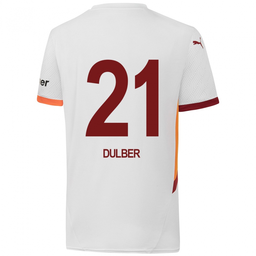 Niño Camiseta Didem Dülber #21 Blanco Amarillo Rojo 2ª Equipación 2024/25 La Camisa