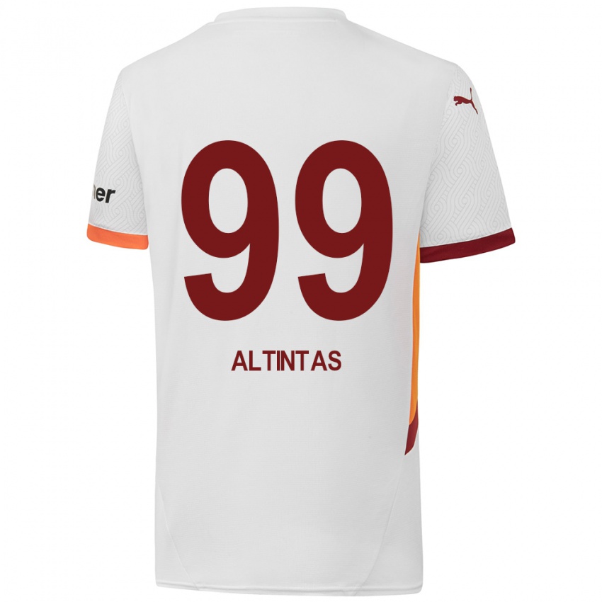 Niño Camiseta Benan Altıntaş #99 Blanco Amarillo Rojo 2ª Equipación 2024/25 La Camisa