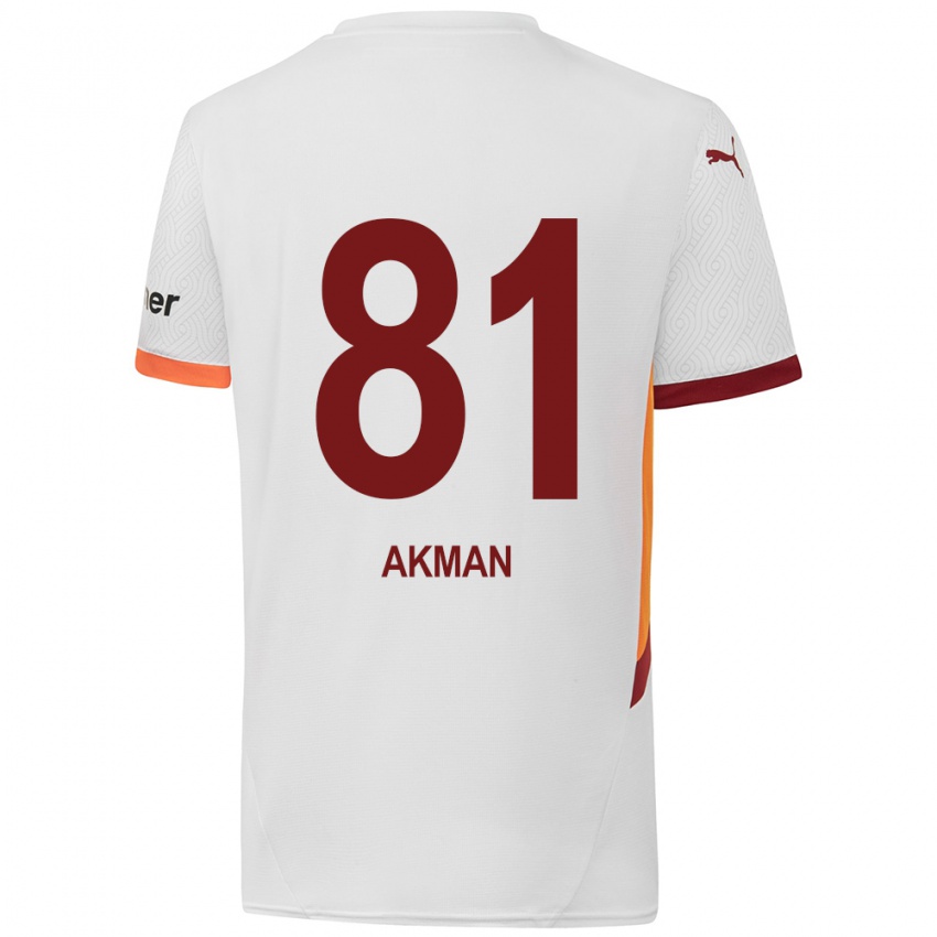 Niño Camiseta Hamza Akman #81 Blanco Amarillo Rojo 2ª Equipación 2024/25 La Camisa