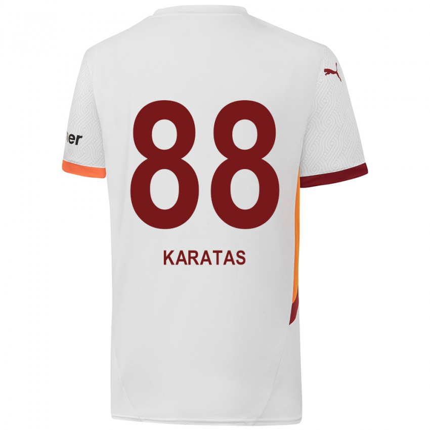 Niño Camiseta Kazımcan Karataş #88 Blanco Amarillo Rojo 2ª Equipación 2024/25 La Camisa