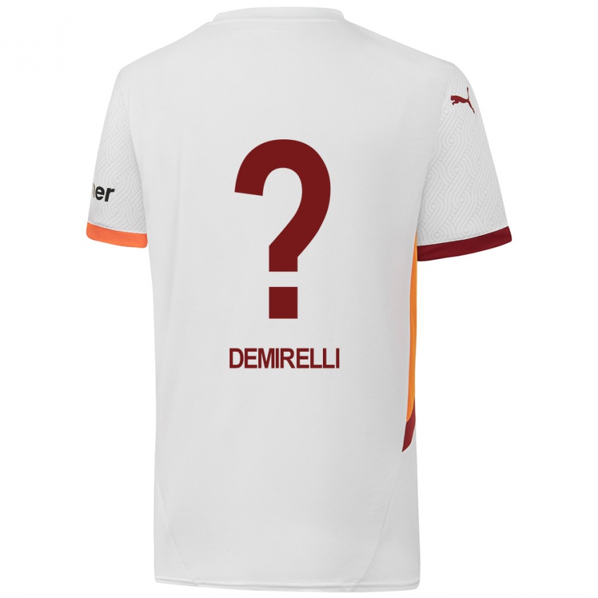 Niño Camiseta Ahmet Demirelli #0 Blanco Amarillo Rojo 2ª Equipación 2024/25 La Camisa