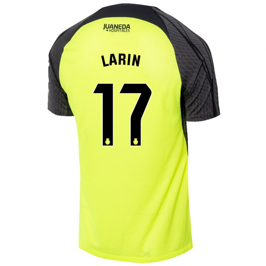 Niño Camiseta Cyle Larin #17 Verde Fluorescente Negro 2ª Equipación 2024/25 La Camisa