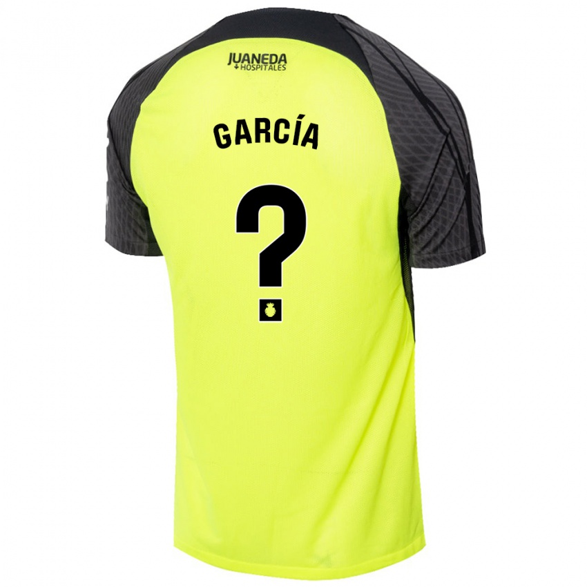 Niño Camiseta Pere García #0 Verde Fluorescente Negro 2ª Equipación 2024/25 La Camisa