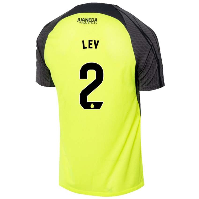 Niño Camiseta Yuzún Ley #2 Verde Fluorescente Negro 2ª Equipación 2024/25 La Camisa