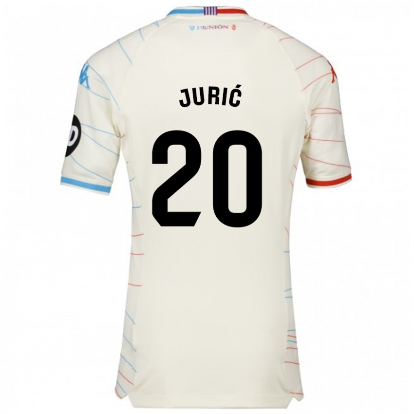 Niño Camiseta Stanko Juric #20 Blanco Rojo Azul 2ª Equipación 2024/25 La Camisa