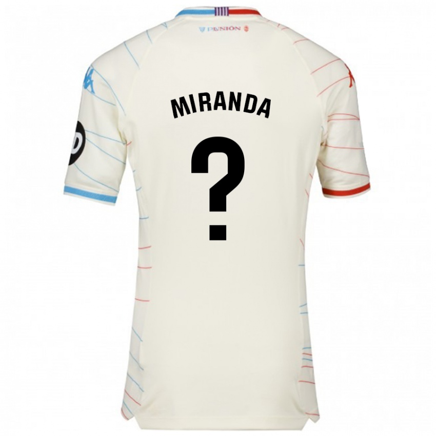 Niño Camiseta João Miranda #0 Blanco Rojo Azul 2ª Equipación 2024/25 La Camisa