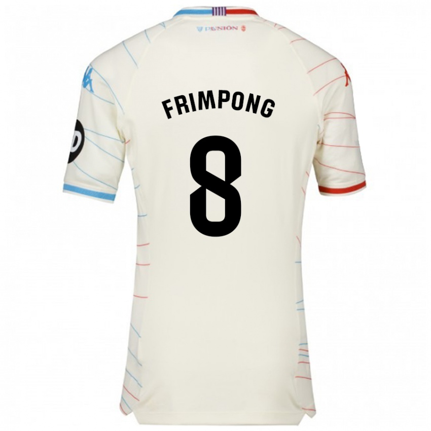 Niño Camiseta Eugene Frimpong #8 Blanco Rojo Azul 2ª Equipación 2024/25 La Camisa