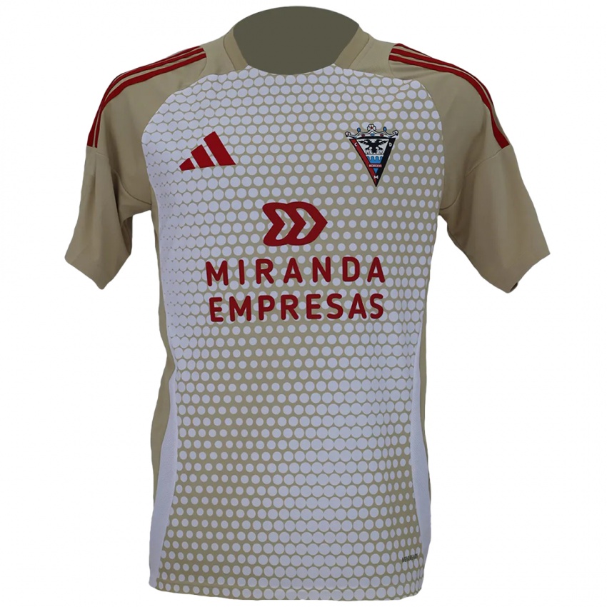 Niño Camiseta Yeray Uzal #4 Marrón Blanco 2ª Equipación 2024/25 La Camisa