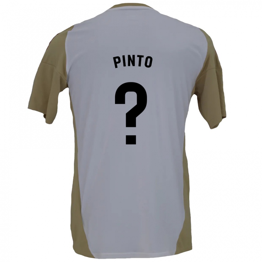 Niño Camiseta Yidne Pinto #0 Marrón Blanco 2ª Equipación 2024/25 La Camisa