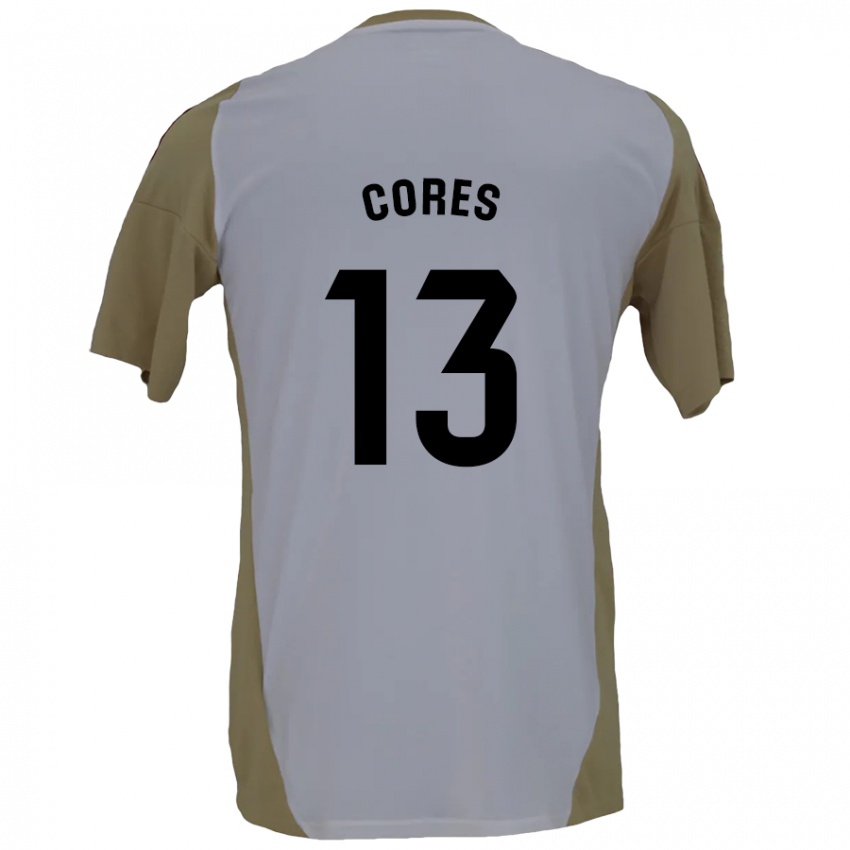 Niño Camiseta Christian Cores #13 Marrón Blanco 2ª Equipación 2024/25 La Camisa