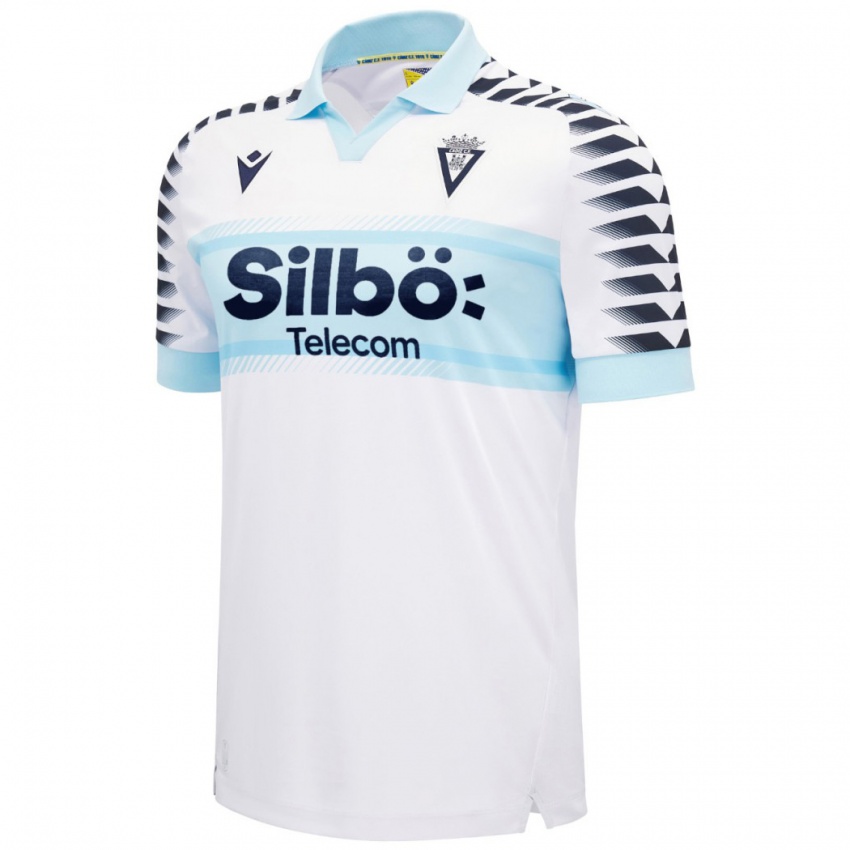 Niño Camiseta David Gil #1 Blanco Azul 2ª Equipación 2024/25 La Camisa