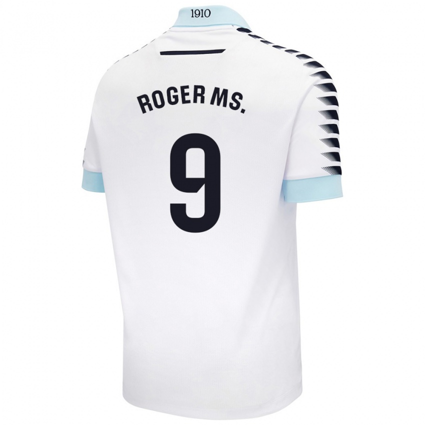 Niño Camiseta Roger Martí #9 Blanco Azul 2ª Equipación 2024/25 La Camisa