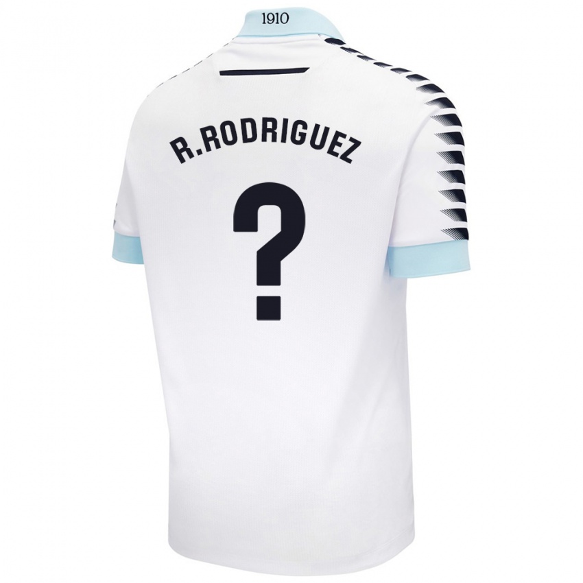 Niño Camiseta Ramón Rodríguez #0 Blanco Azul 2ª Equipación 2024/25 La Camisa