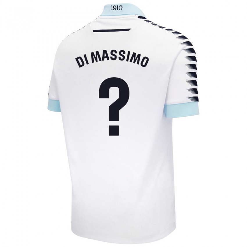 Niño Camiseta Manuel Di Massimo #0 Blanco Azul 2ª Equipación 2024/25 La Camisa