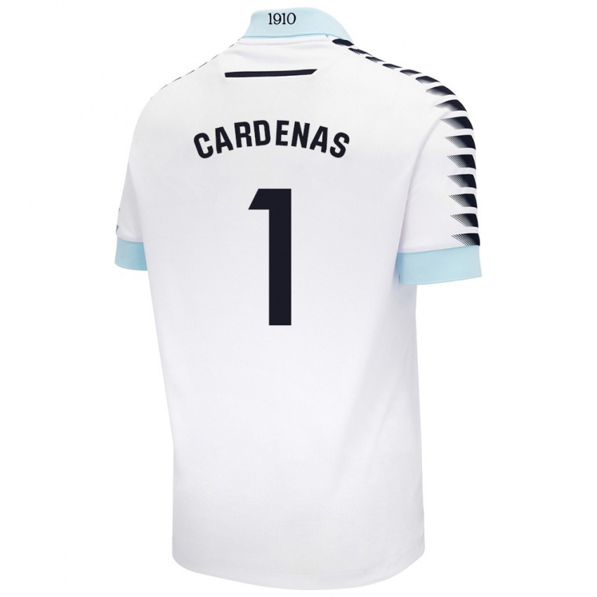 Niño Camiseta Raquel Cárdenas #1 Blanco Azul 2ª Equipación 2024/25 La Camisa