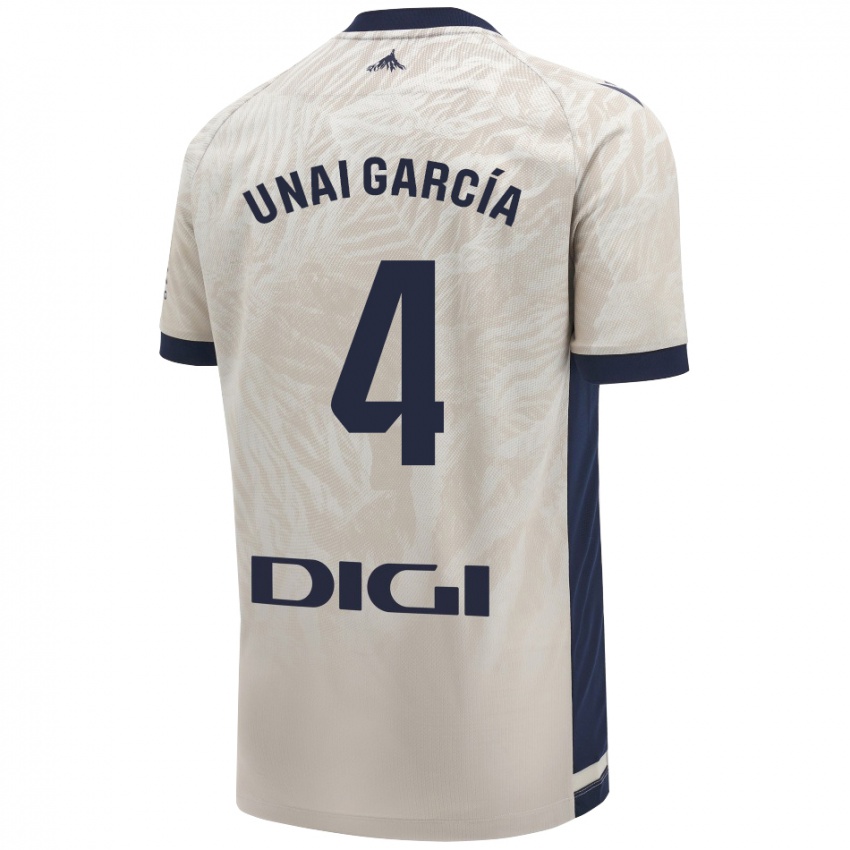 Niño Camiseta Unai García #4 Gris Claro 2ª Equipación 2024/25 La Camisa