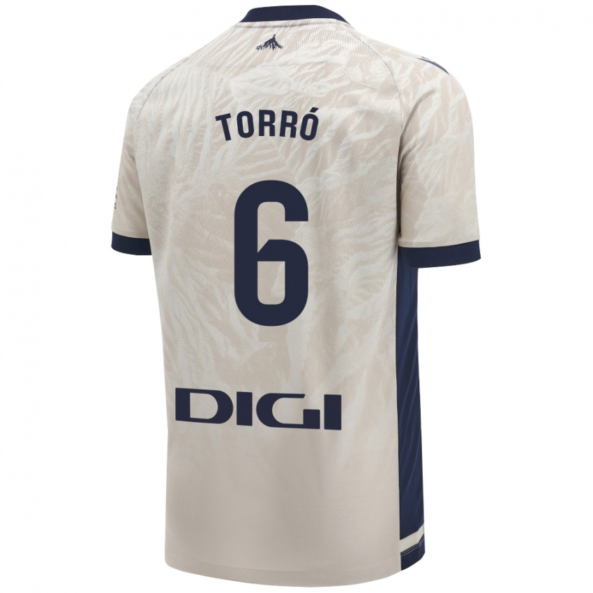 Niño Camiseta Lucas Torró #6 Gris Claro 2ª Equipación 2024/25 La Camisa