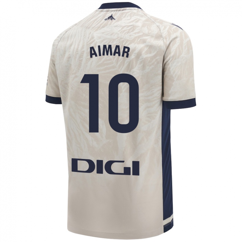 Niño Camiseta Aimar Oroz #10 Gris Claro 2ª Equipación 2024/25 La Camisa