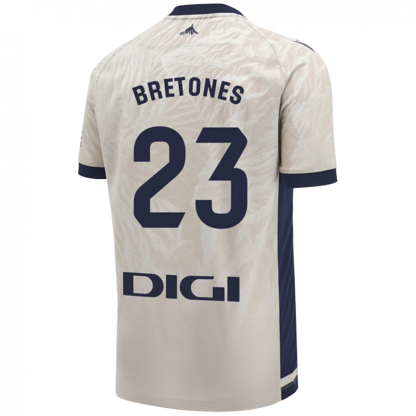 Niño Camiseta Abel Bretones #23 Gris Claro 2ª Equipación 2024/25 La Camisa