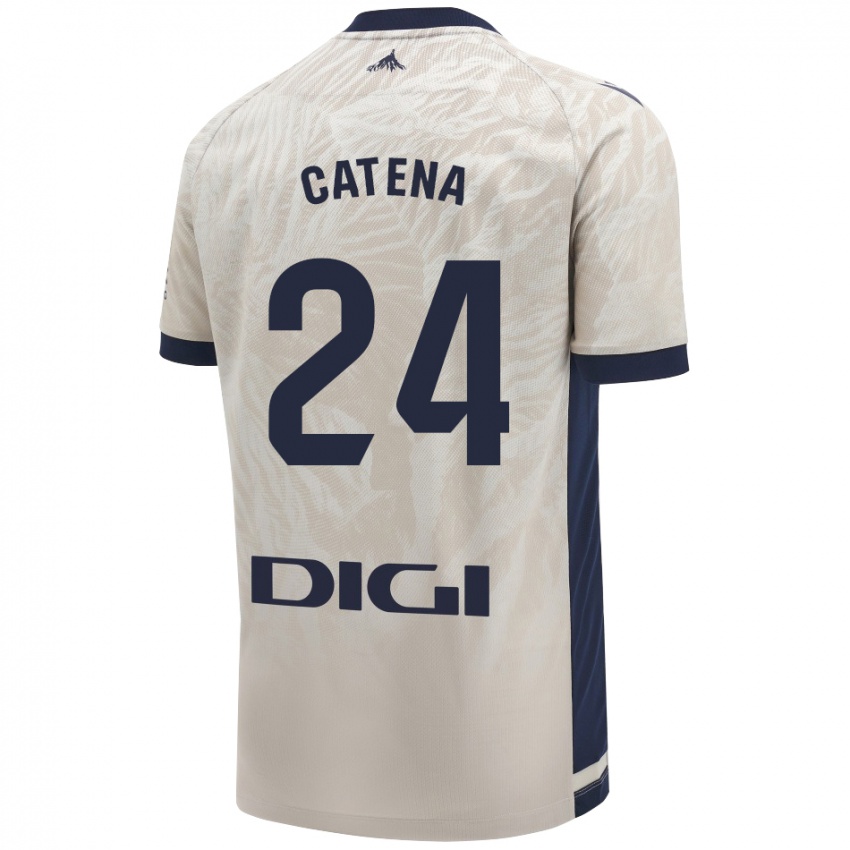 Niño Camiseta Alejandro Catena #24 Gris Claro 2ª Equipación 2024/25 La Camisa