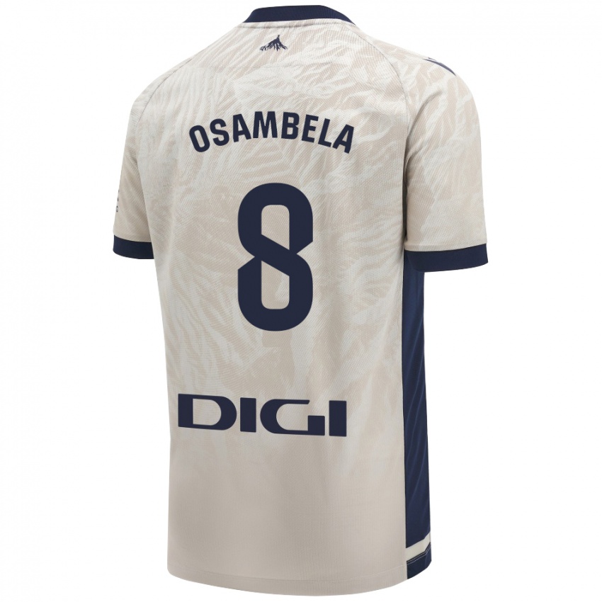 Niño Camiseta Asier Osambela #8 Gris Claro 2ª Equipación 2024/25 La Camisa