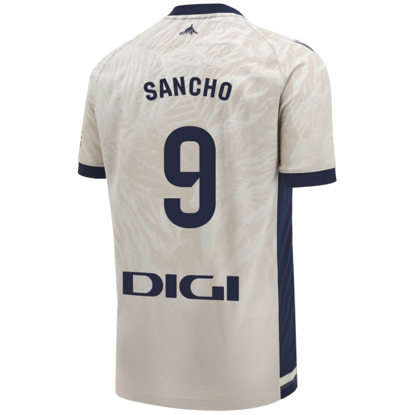 Niño Camiseta Dani Sancho #9 Gris Claro 2ª Equipación 2024/25 La Camisa