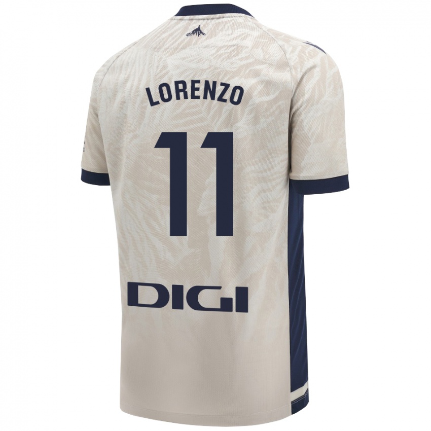 Niño Camiseta Nowend Lorenzo #11 Gris Claro 2ª Equipación 2024/25 La Camisa