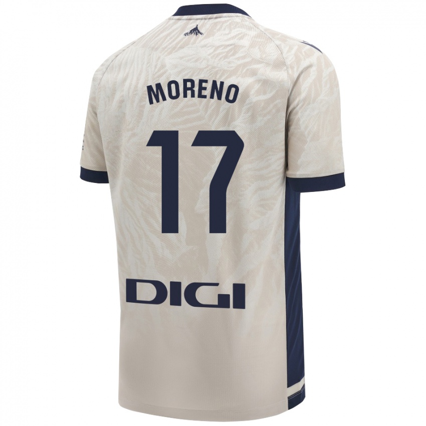 Niño Camiseta Pablo Moreno #17 Gris Claro 2ª Equipación 2024/25 La Camisa