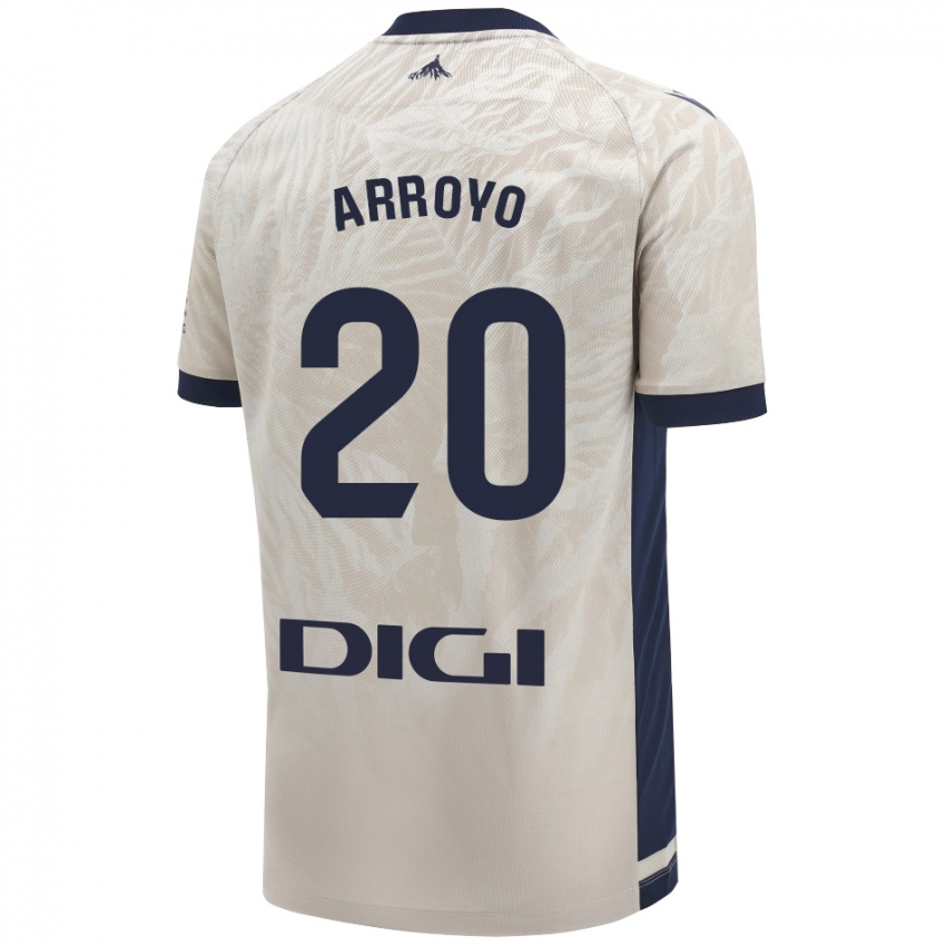 Niño Camiseta Roberto Arroyo #20 Gris Claro 2ª Equipación 2024/25 La Camisa