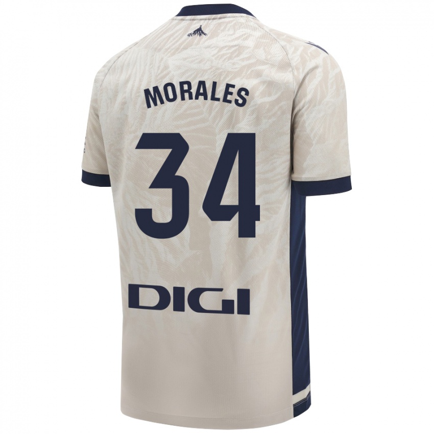 Niño Camiseta Anai Morales #34 Gris Claro 2ª Equipación 2024/25 La Camisa