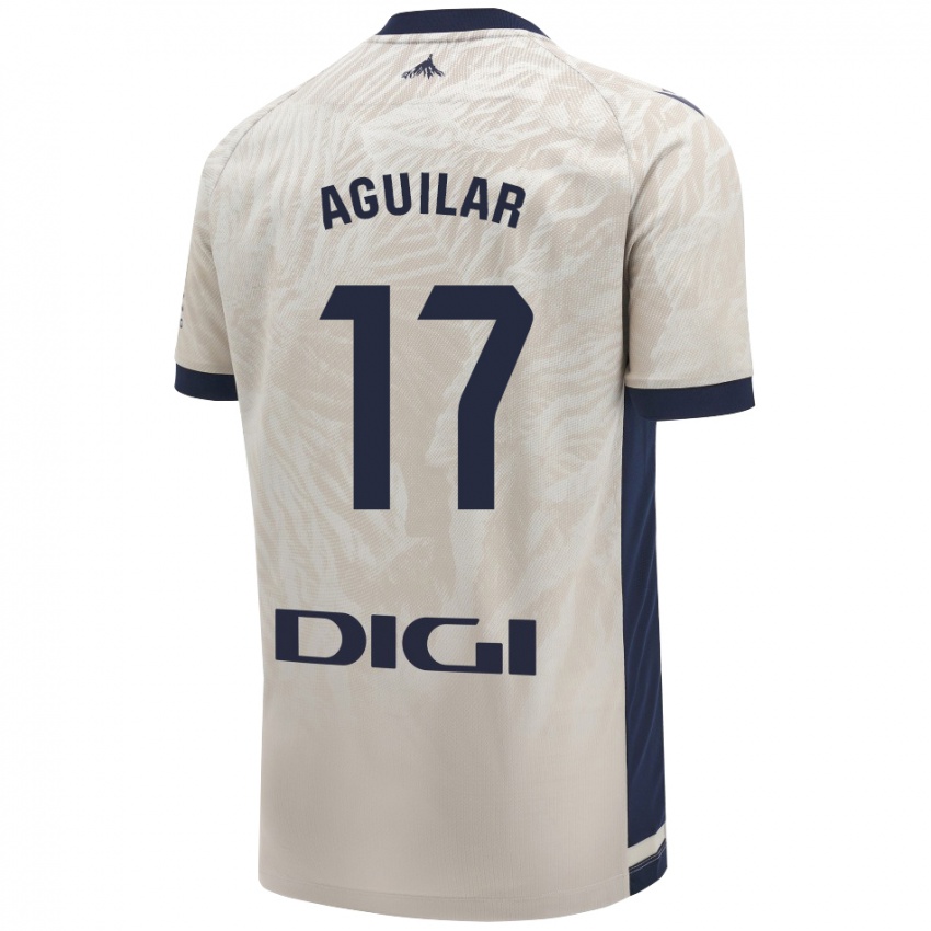 Niño Camiseta Eneko Aguilar #17 Gris Claro 2ª Equipación 2024/25 La Camisa