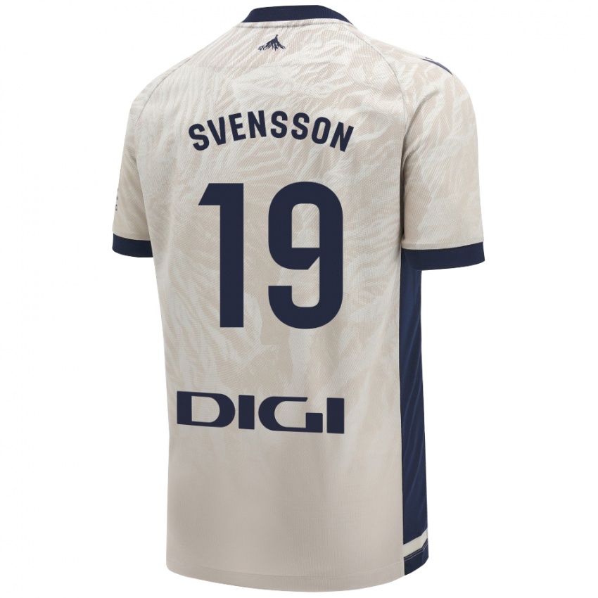 Niño Camiseta Max Svensson #19 Gris Claro 2ª Equipación 2024/25 La Camisa