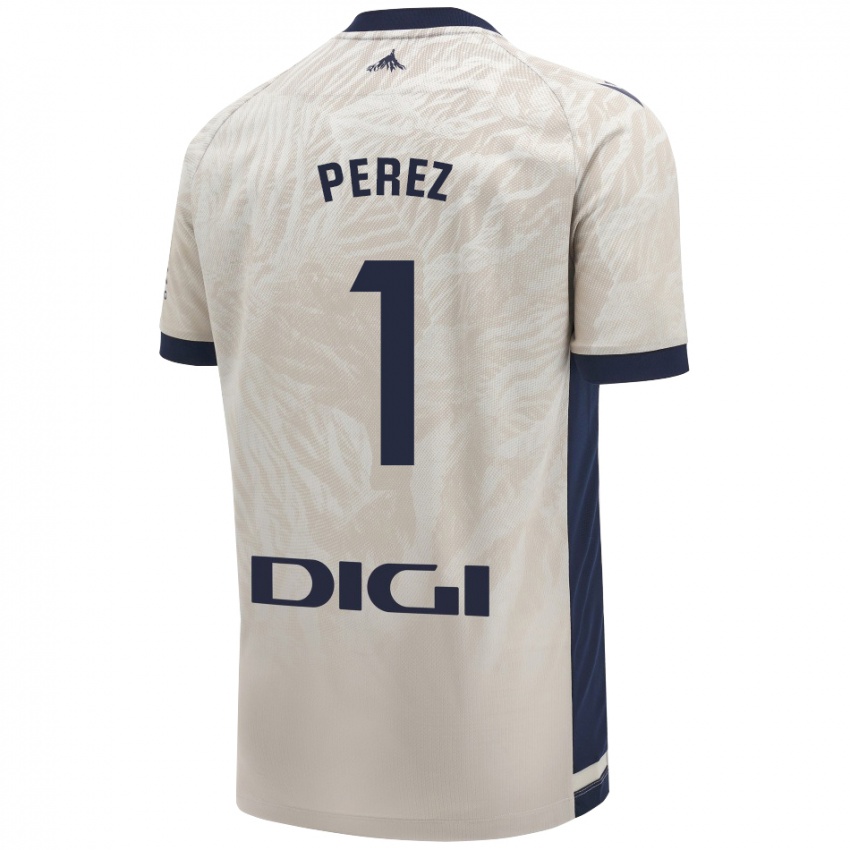 Niño Camiseta Silvia Pérez Fernández De Romarategui #1 Gris Claro 2ª Equipación 2024/25 La Camisa